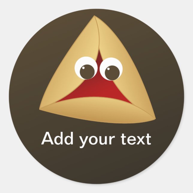 Kawaii Cherry Hamentashen Classic Round Sticker (Front)