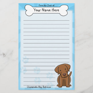 Kawaii Chesapeake Bay Retriever Stationery