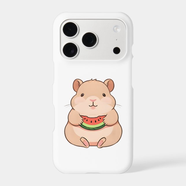 Kawaii Chibi Capybara Eating Watermelon Slice (Back)