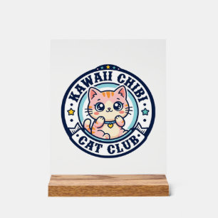 Kawaii Chibi Cat Cat Mom Gift Idea - Kawaii Chibi Acrylic Sign