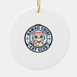 Kawaii Chibi Cat Cat Mum Gift Idea - Kawaii Chibi Ceramic Tree Decoration