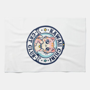 Kawaii Chibi Cat Cat Mum Gift Idea - Kawaii Chibi Tea Towel