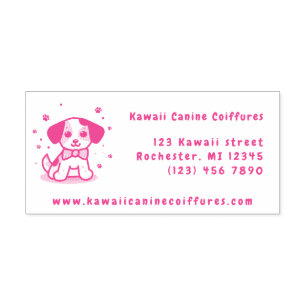Kawaii/ chibi dog shipping self-inking stamp