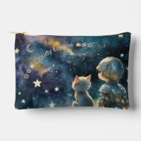 Kawaii Chibi Knight and Kitten Starry Sky Bag