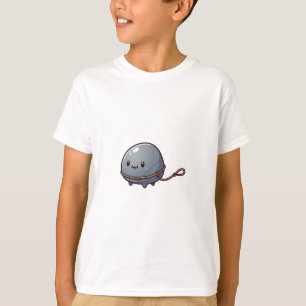Kawaii Chibi Pet Rock Walking on Leash Kids T-Shirt