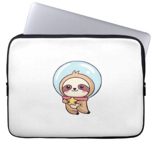 Kawaii Chibi Sloth Astronaut – Cute Space Sloth Ca Laptop Sleeve