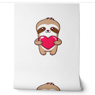Kawaii Chibi Sloth Hugging Heart � Cute Adorable S Wallpaper