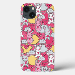 Kawaii Child Pattern with Cute Doodles 2 iPhone 13 Case