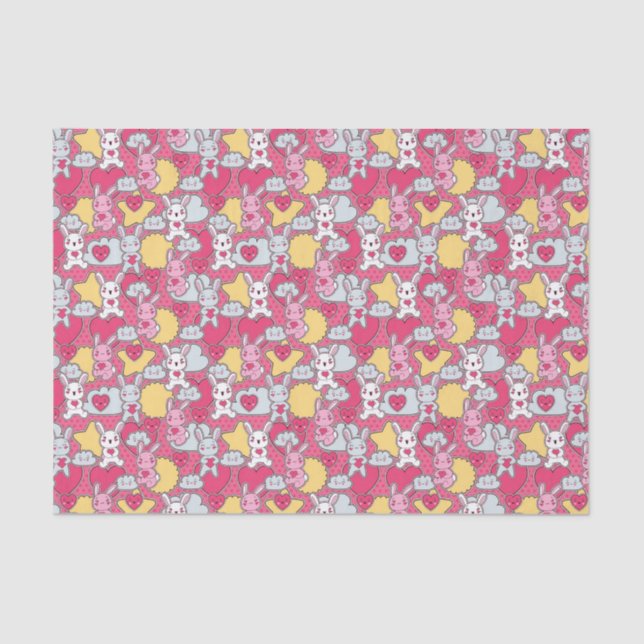 Kawaii Child Pattern with Cute Doodles 2 Tissue Paper (Front)
