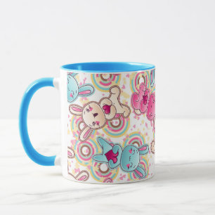 Kawaii Child Pattern with Cute Doodles Mug