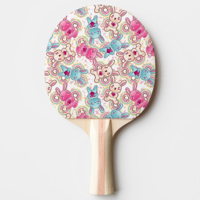 Kawaii Child Pattern with Cute Doodles Ping Pong Paddle (Front)