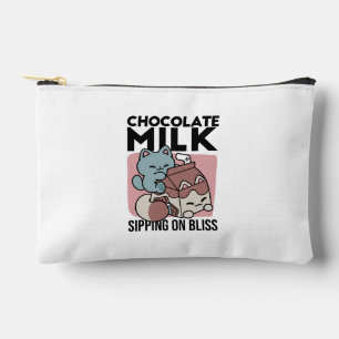 Kawaii Chocolate Milk Cat – Cozy Drink & Cuteness Accessory Pouch