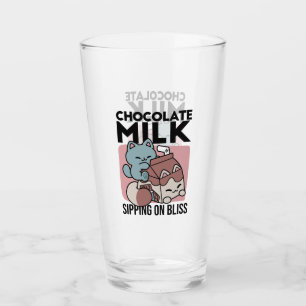 Kawaii Chocolate Milk Cat – Cozy Drink & Cuteness  Glass