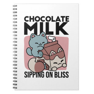 Kawaii Chocolate Milk Cat – Cozy Drink & Cuteness Notebook