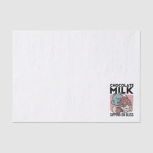 Kawaii Chocolate Milk Cat – Cozy Drink & Cuteness  Tissue Paper