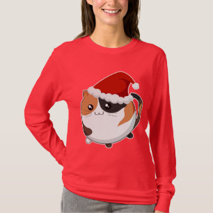 Kawaii christmas calico kitty cat T-Shirt