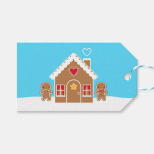 Kawaii Christmas Gingerbread House Gift Tags