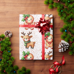 Kawaii Christmas Gingerbread Pattern – Cute Holida Wrapping Paper