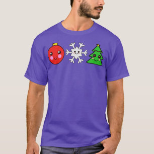 Kawaii Christmas Ornament Snowflake Christmas Tree T-Shirt