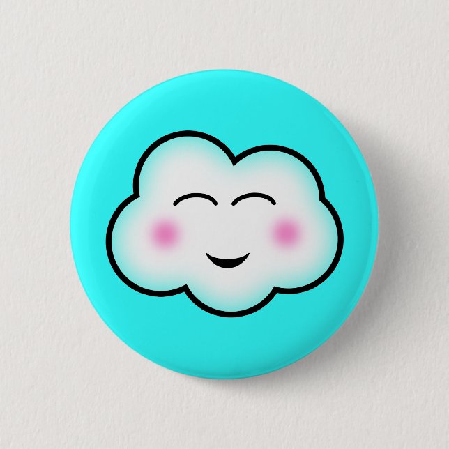 Kawaii Cloud 6 Cm Round Badge (Front)