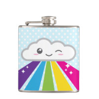 Kawaii Cloud and Rainbow Flask