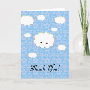 Kawaii Cloudy Thank You Card