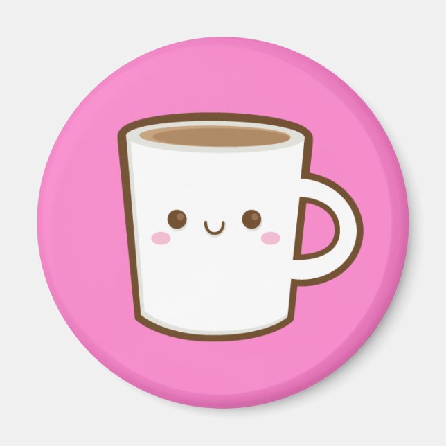 Kawaii Coffee Magnet (Front)