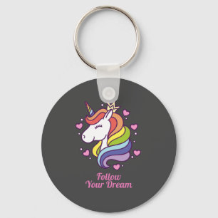 Kawaii Colorful Rainbow Unicorn Dreams       Key Ring