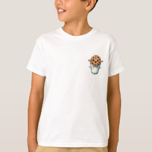 Kawaii Cookie Milk Bath Fun Kids T-Shirt