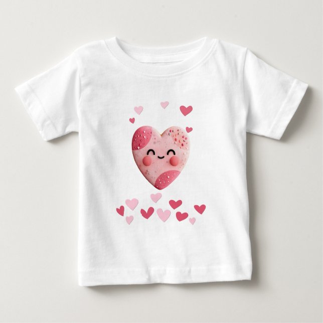 Kawaii Cookie with Hearts and Sprinkles T-Shirt (Front)