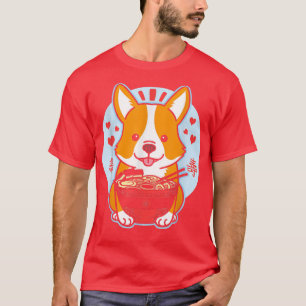 Kawaii Corgi Ramen Cute Noodles Dog Lovers Adults T-Shirt