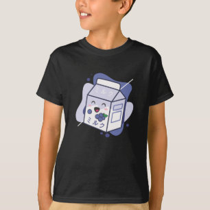 Kawaii Cow Retro Japanese Blueberry Milk T-Shirt