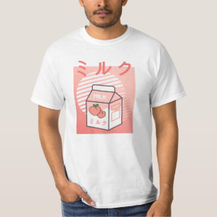 Kawaii Cow Retro Japanese Peach Milk T-Shirt