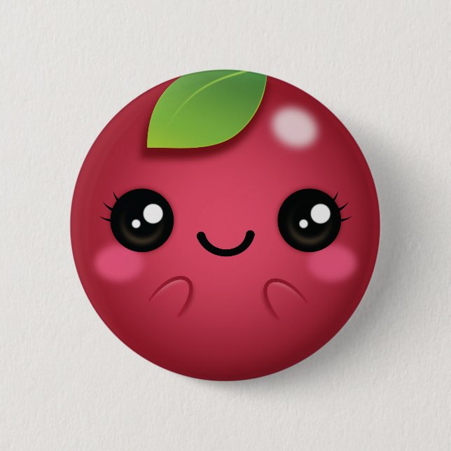 Kawaii Cranberry 6 Cm Round Badge (Front)