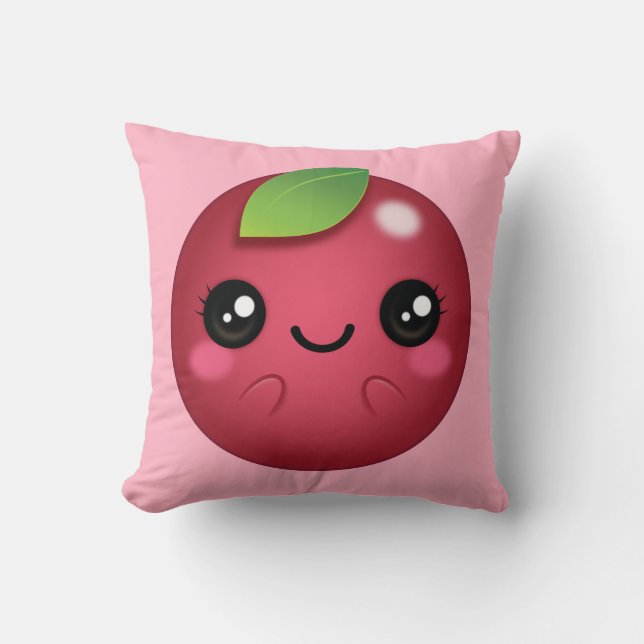 Kawaii Cranberry Cushion (Front)