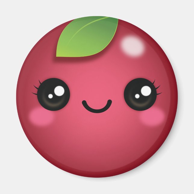 Kawaii Cranberry Magnet (Front)
