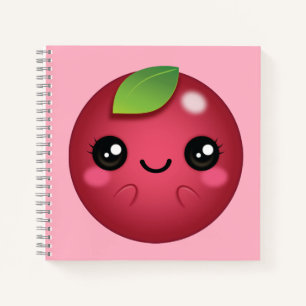 Kawaii Cranberry Notebook