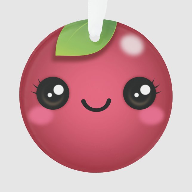 Kawaii Cranberry Ornament (Front)