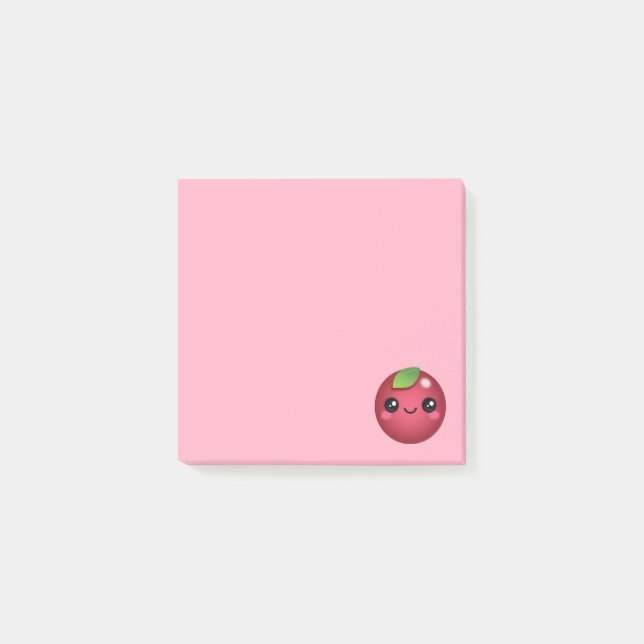 Kawaii Cranberry Post-it Notes (Front)