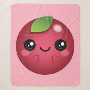 Kawaii Cranberry Sherpa Blanket