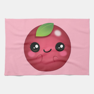 Kawaii Cranberry Tea Towel