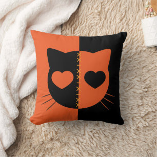 Kawaii Creepy Cute Cat Halloween Cushion