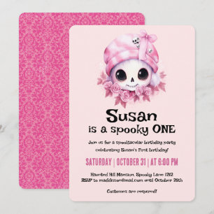 Kawaii Creepy Cute Halloween Birthday Party Invitation