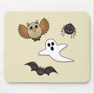 Kawaii Creepy Night Creatures Set Mouse Pad