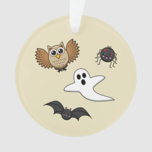 Kawaii Creepy Night Creatures Set Ornament
