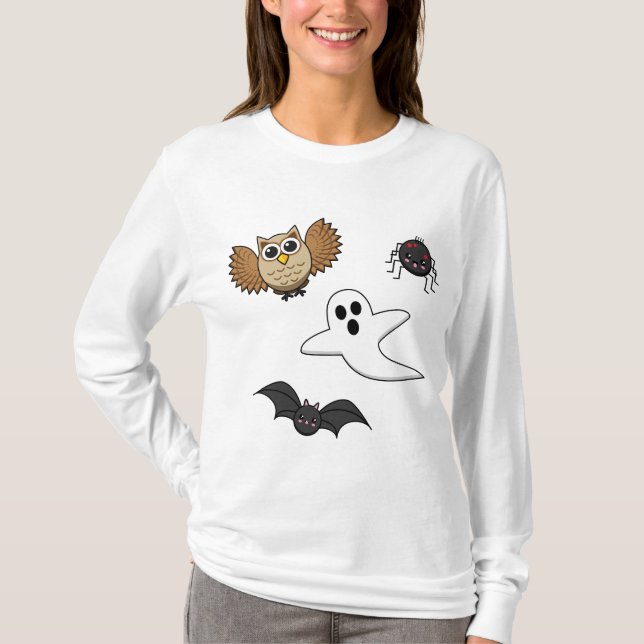 Kawaii Creepy Night Creatures Set T-Shirt (Front)