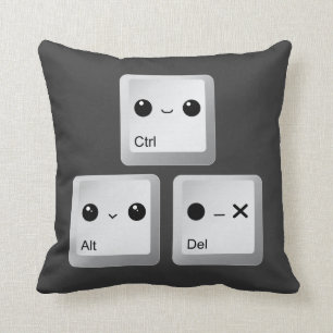 Kawaii Ctrl Alt Del Keyboard - Reboot Cushion