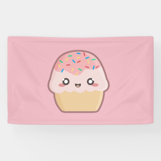 Kawaii cupcake banner (Horizontal)