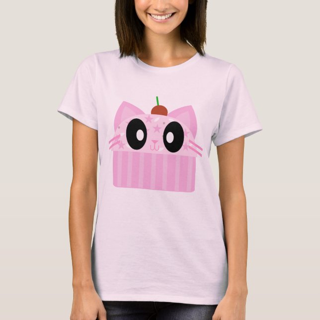 kawaii cupcake cat T-Shirt (Front)
