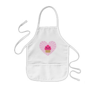 Kawaii Cupcake Heart Apron